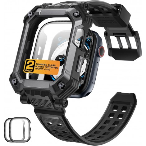 เคส พร้อมสาย และฟิล์มกระจก SUPCASE UB Pro สำหรับ Apple Watch 9 / 8 / 7 / SE 3 / 44 / 45 mm